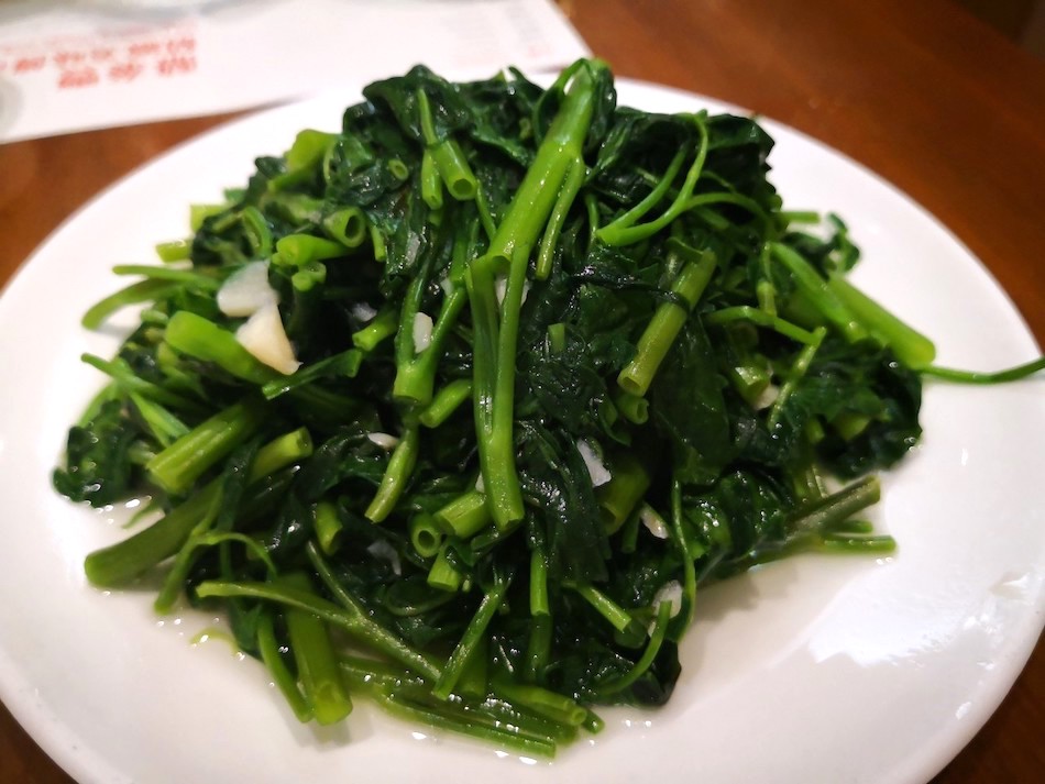 香港の鼎泰豊の空芯菜